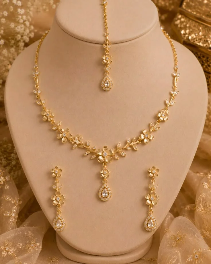 Elysian Chandbali Motif Necklace Set variant 1