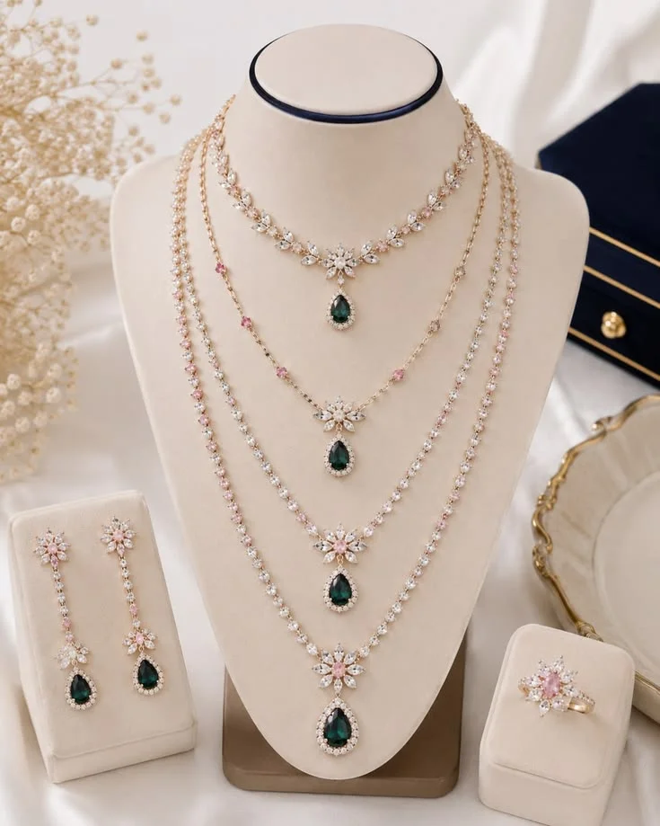 Tara Scalloped Pearl Bridal Set variant 2