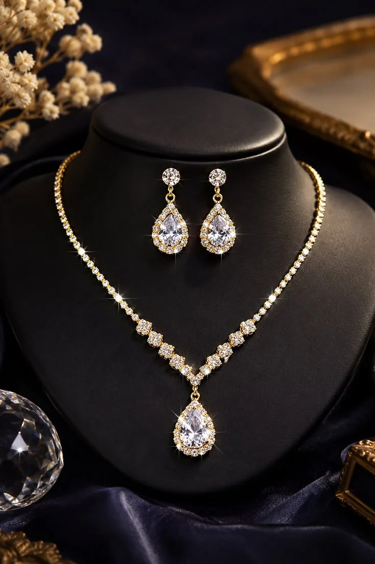 Tara Scalloped Pearl Bridal Set variant 1