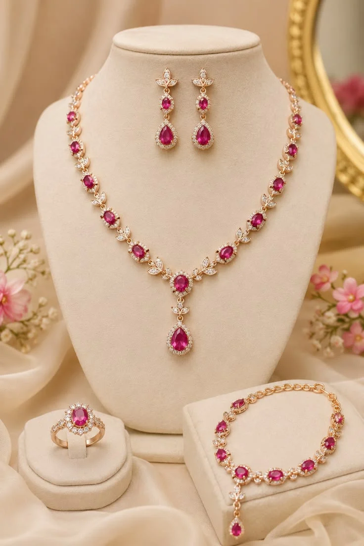 Aria Floral Kundan Necklace Set hover