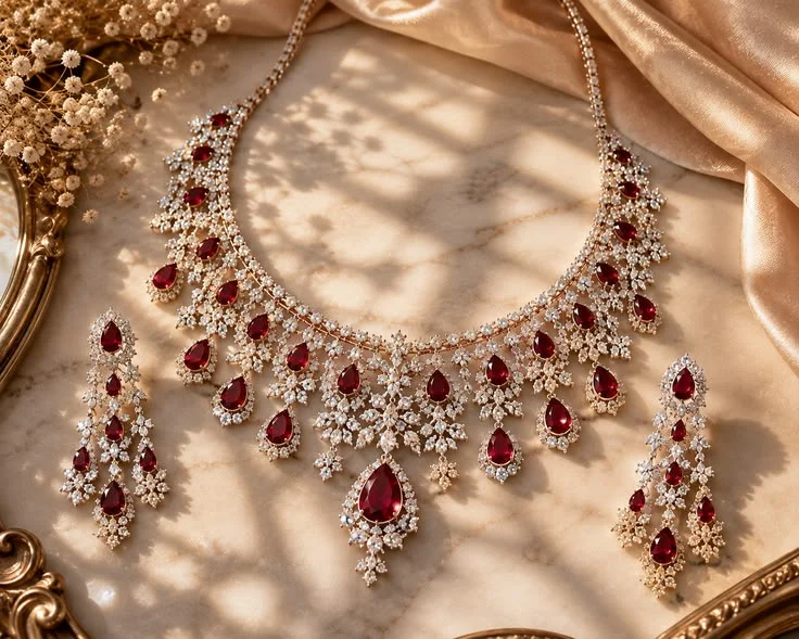 Imperial Emerald & Polki Bridal Set hover