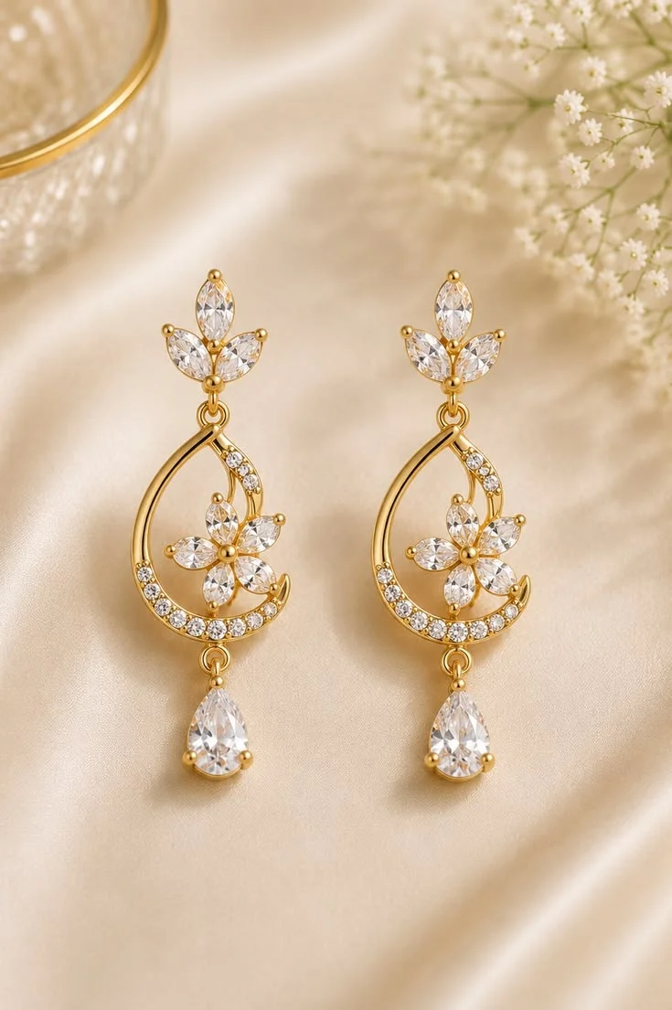 Elysian Pearl Chandbali Earrings variant 4