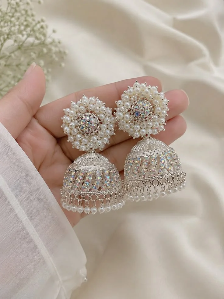 Elysian Pearl Chandbali Earrings